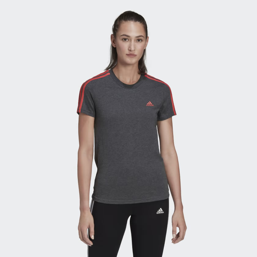 tradesports.co.uk Adidas Women's Slim Fit 3 Stripe T-Shirt HF7237