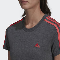 tradesports.co.uk Adidas Women's Slim Fit 3 Stripe T-Shirt HF7237