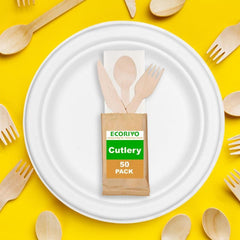 Ecoriyo Disposable Wooden Cutlery Set of 4