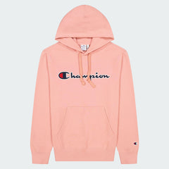 tradesports.co.uk Champion Men's Script Logo Fleece Hoodie Rose