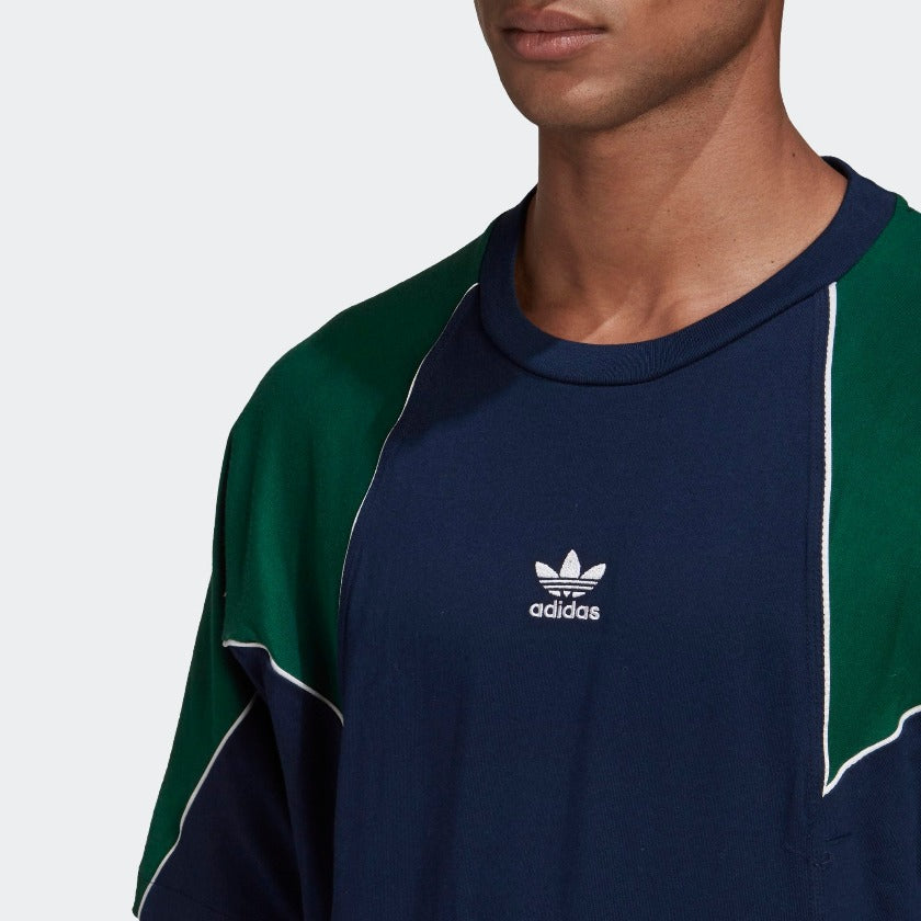 Adidas Originals Men\'s Navy Trefoil Abstract - - Trade GE0871 T-Shirt Sports Big
