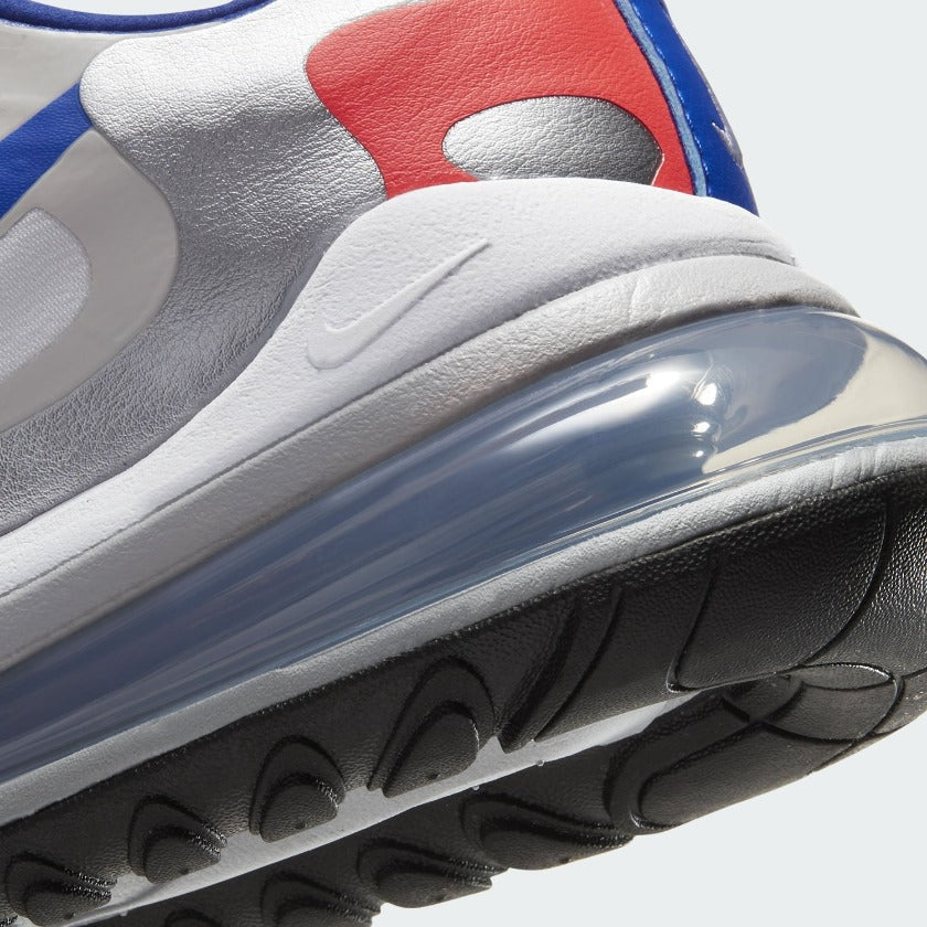  Nike Womens Air Max 270 React Running Trainers CW3094 Sneakers  Shoes (UK 4 US 6.5 EU 37.5, White Racer Blue Flash Crimson 100)