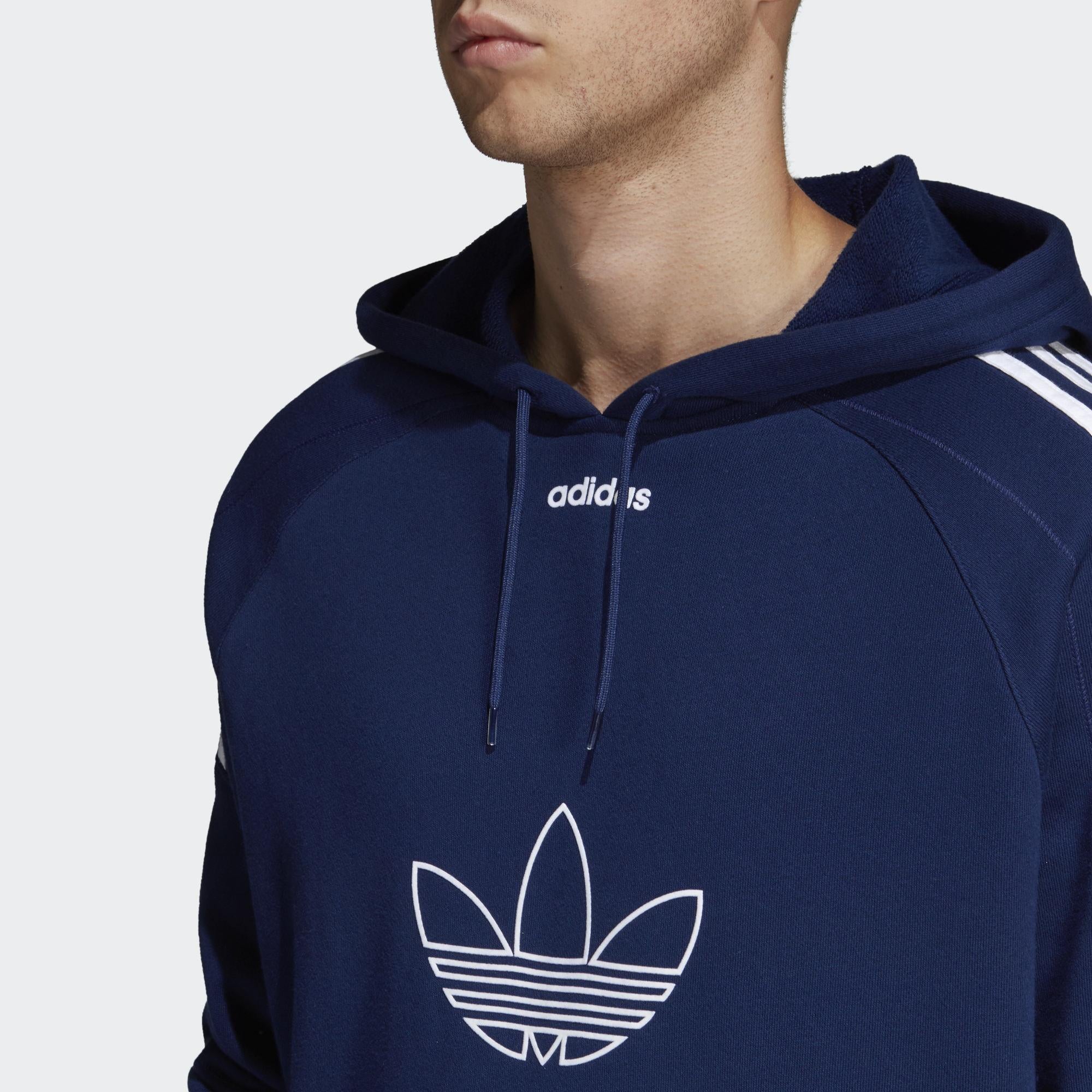 Laatste Wie Optimistisch Adidas Originals Men's Flock Trefoil Hoodie - Blue - Trade Sports