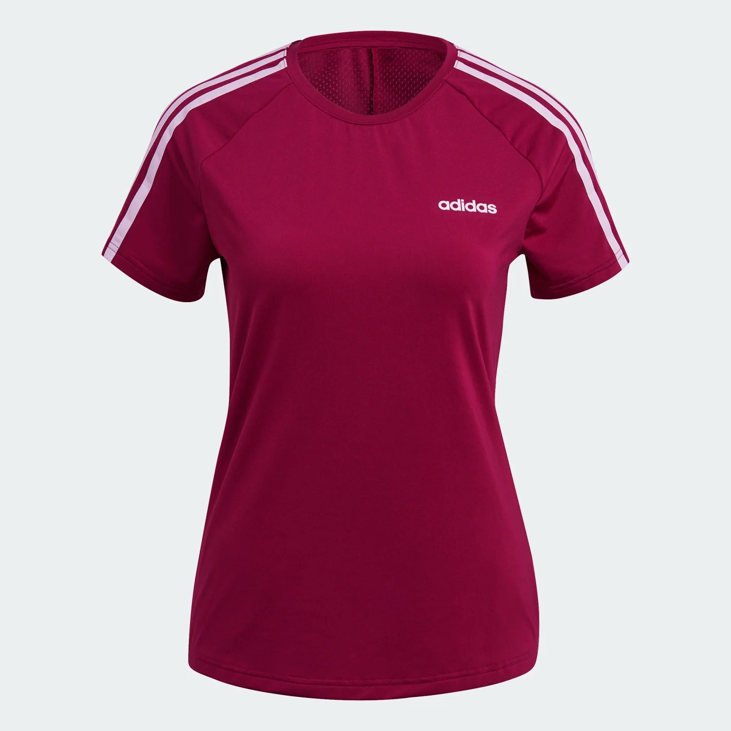 t shirt adidas 3 stripes rouge